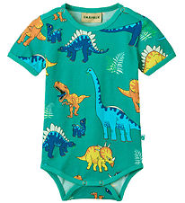 Body m/c Småfolk - Teal av. Dinosaures