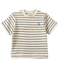 Sofie Schnoor T-Shirt - Antique White W. Blue
