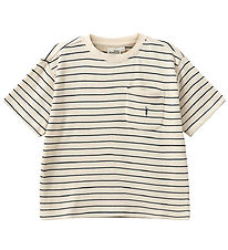 Sofie Schnoor T-Shirt - Antique White W. Blue