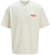 Jack & Jones T-shirt - JcoInterlude - Sweet Corn m. Tekst