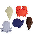 Filibabba Sandforme - 5-pak - Silikone - Blue Mix