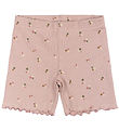 The New Shorts - TnOreta - Rib - Adobe Rose m. Blomster