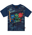 LEGO® Ninjago T-shirt - LWTaffy 302 - Dark Blue w. Print