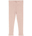 Konges Sløjd Leggings - Minnie - Cameo Rose m. Hulmønster