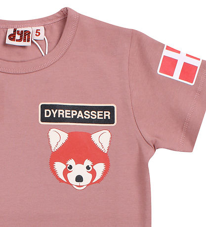 DYR-Cph T-shirt - Dyrepasser - Rose Beige Roed Panda