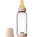 BIBS Boheme Sutteflaske - 240 ml - Glas/Naturgummi - Blush