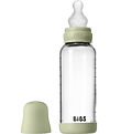 BIBS Sutteflaske - 240 ml - Glas/Silikone - Sage