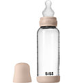 BIBS Sutteflaske - 240 ml - Glas/Silikone - Blush