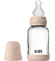 BIBS Sutteflaske - 120 ml - Glas/Silikone - Blush