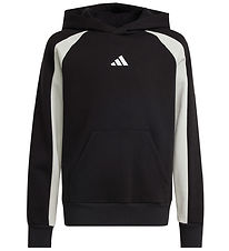 adidas Performance Hættetrøje - J CB FL HD - BLACK/WONSIL/WHITE