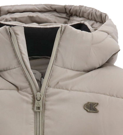 Calvin Klein Dynejakke - Kort - Mourning Dove Grey