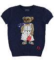 Polo Ralph Lauren T-shirt - Strik - Navy m. Bamse
