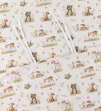 Nørgaard Madsens Sengetøj - Baby - Beige m. Bambi/Bjørne/Ræve