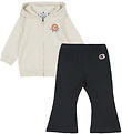 Champion Sæt - Cardigan/Bukser - Off White/Sort m. Logo