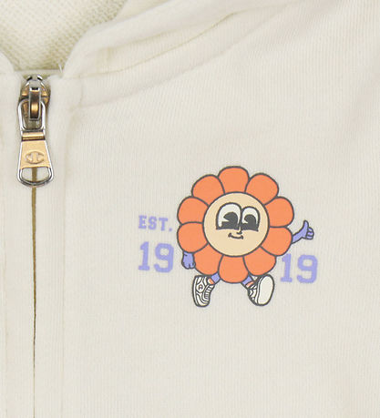 Champion Sæt - Cardigan/Bukser - Off White/Sort m. Logo