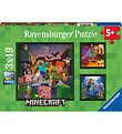 Ravensburger Puslespil - 3x49 Brikker - Minecraft