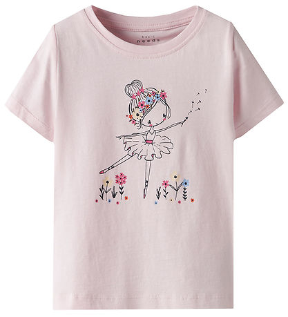 Name It T-shirt - 2-pak - NmfVanaya - Ballerina/Bright White