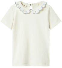 Lil Atelier T-shirt - NmfFundo Coconut Mlik/Zen Blue