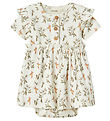 Lil Atelier Kjolebody k/æ - NbfLavo - Coconut Milk/Humming Bird