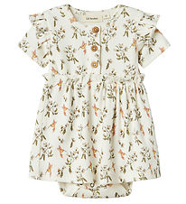 Lil Atelier Kjolebody k/æ - NbfLavo - Coconut Milk/Humming Bird