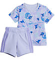 adidas Performance Shortssæt - Stitch - I DY LS T - VIOTON/MULTC