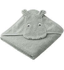 Liewood Babyhåndklæde - Albert - Hippo Dove Blue