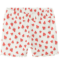 Name It Shorts - Rib - NmfVemma - Bright White/Strawberry