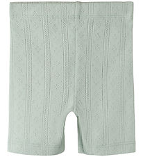 Name It Cykelshorts - NmfJsilke - Aqua Gray m. Hulmønster