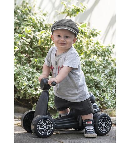 Plasto Scooter med Lydløse Hjul - Sort