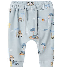 Name It Bukser - NbmHelp - Pearl Blue m. Print