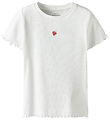 Name It T-shirt - Rib - NmfVivemma - Bright White/Strawberry