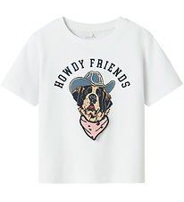 Name It T-shirt - NmmHasse - Bright White m. Print