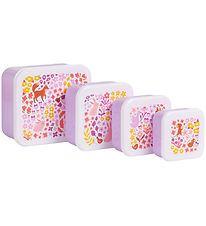 A Little Lovely Company Broodtrommel Set - 4 stk - Flower Garden
