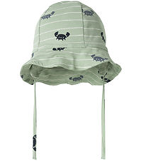Name It Sun Hat - NbmVroels - Aqua Gray/Crabs