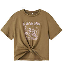 Name it T-shirt - NkfHolyr - Walnut m. Print