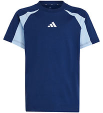 adidas Performance T-shirt - J CB T - Blå m. Logo