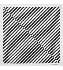 Mads Nørgaard Tørklæde - 55x55 cm - Sort/Hvid Stribet