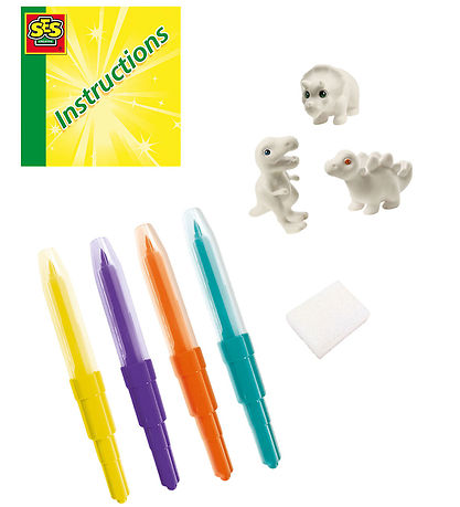 SES Creative Kreasæt - Pustetuscher - Dinosaurer
