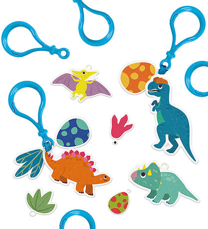 SES Creative Kreasæt - Krympeplast - Dinosaur Nøgleringe