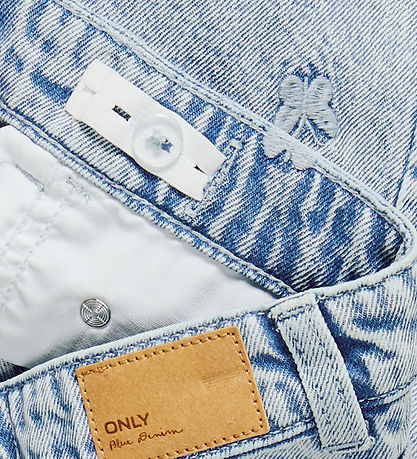 Kids Only Shorts - KogRobyn - Lyseblå Denim/Sommerfugl