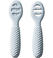 Jack o Juno Baby Spoons - Silicone - 2-Pack - Bubble - Glacier G