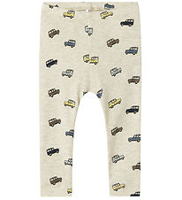 Name It Leggings - Rib - NbmHukab - Peyote Melange m. Biler