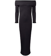 Hound Kjole - Off Shoulder - Strik - Sort