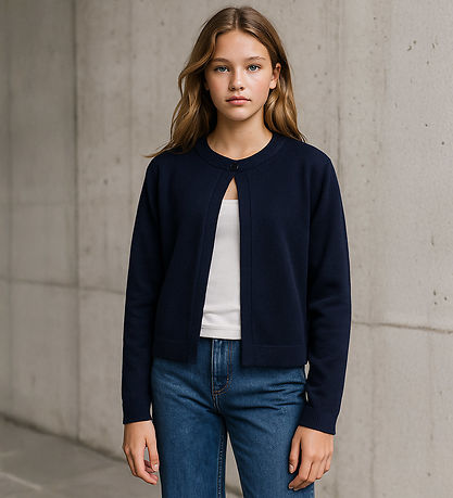 Hound Cardigan - Strik - One Button - Navy