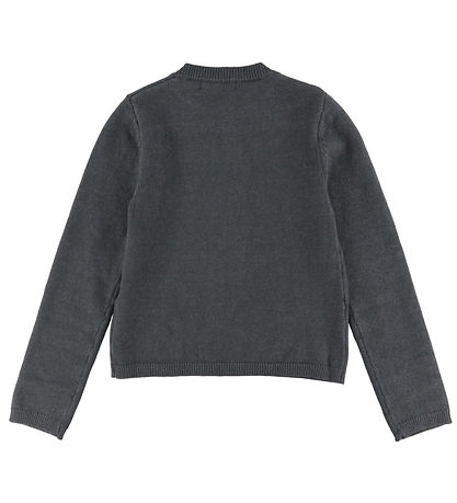 Hound Cardigan - Strik - One Button - Dark Grey Melangé