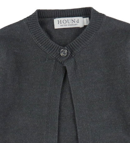 Hound Cardigan - Strik - One Button - Dark Grey Melangé