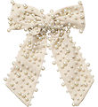 DAY ET Hair Clip - Pearl Linen Bow - Whitecap Grey