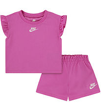 Nike Shortssæt - T-shirt/Shorts - Playful Pink