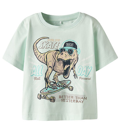 Name It T-shirt - NmmVanyo - 2-pak - Honeydew/Bright White