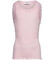 Rosemunde Top - Rib - Modal/Bomuld - Balta - Pink-a-Boo